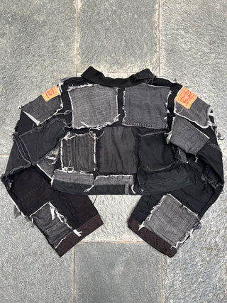 リメイク パッチワーク デニム ジャケット【一点モノ】